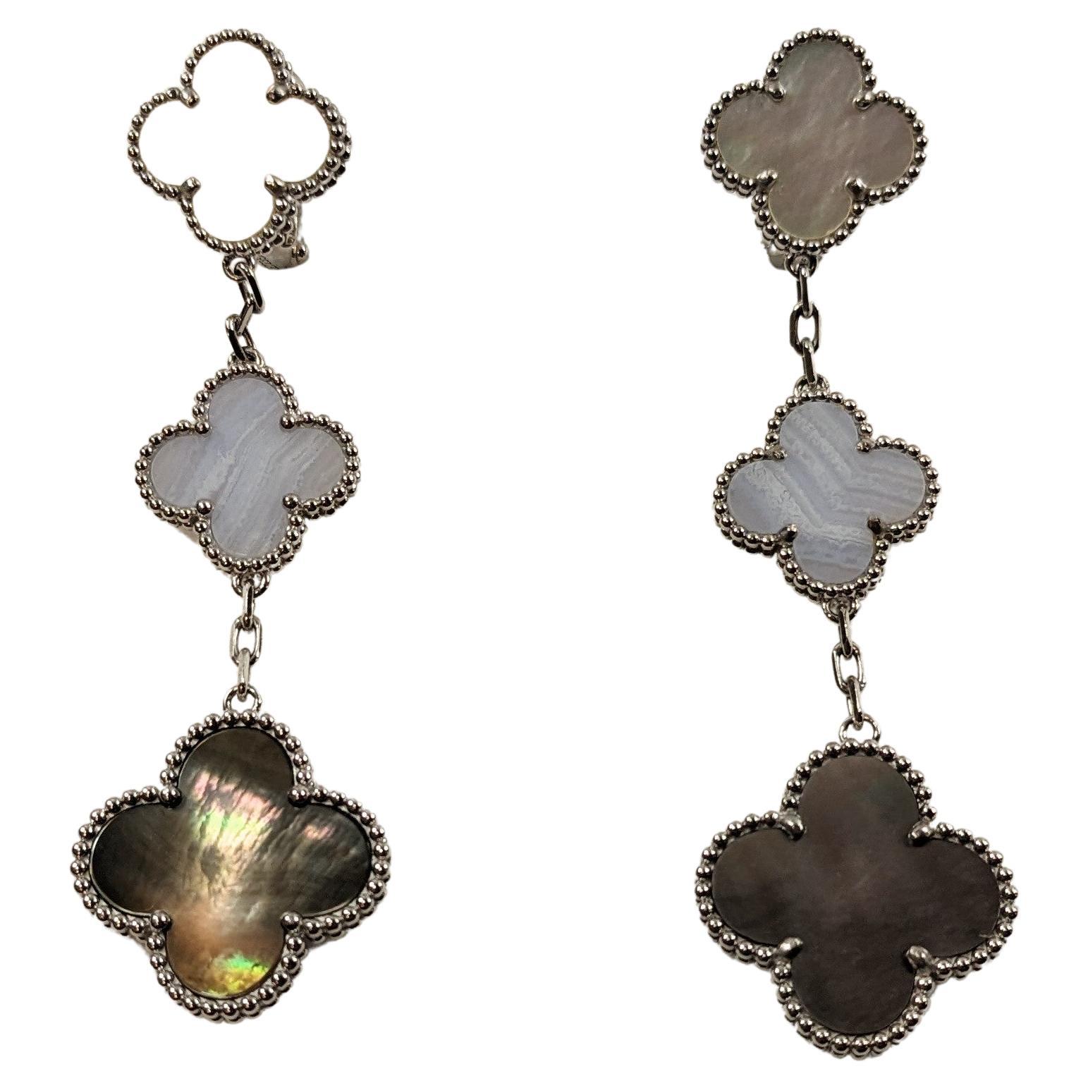 van cleef chalcedony earrings