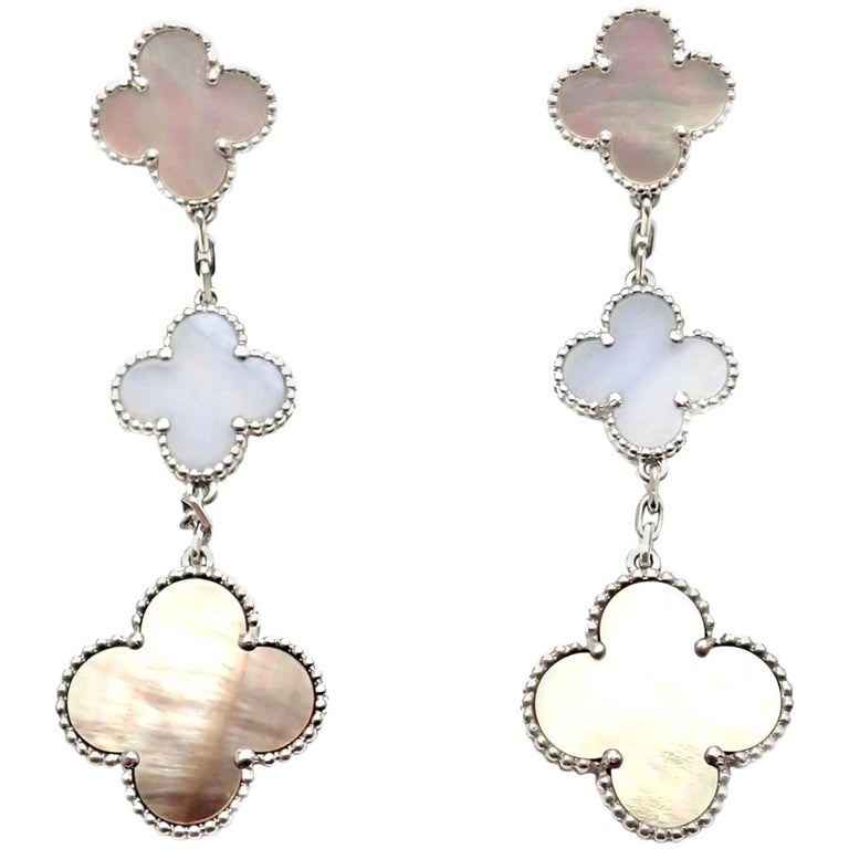 Van Cleef and Arpels Magic Alhambra Chalcedony Mother of Pearl 3 Motifs
