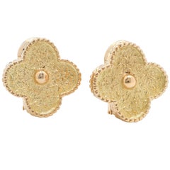 Van Cleef & Arpels Magic Alhambra Clip Earrings 18 Karat Yellow Gold