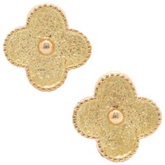 Van Cleef & Arpels Magic Alhambra Clip Earrings 18 Karat Yellow Gold