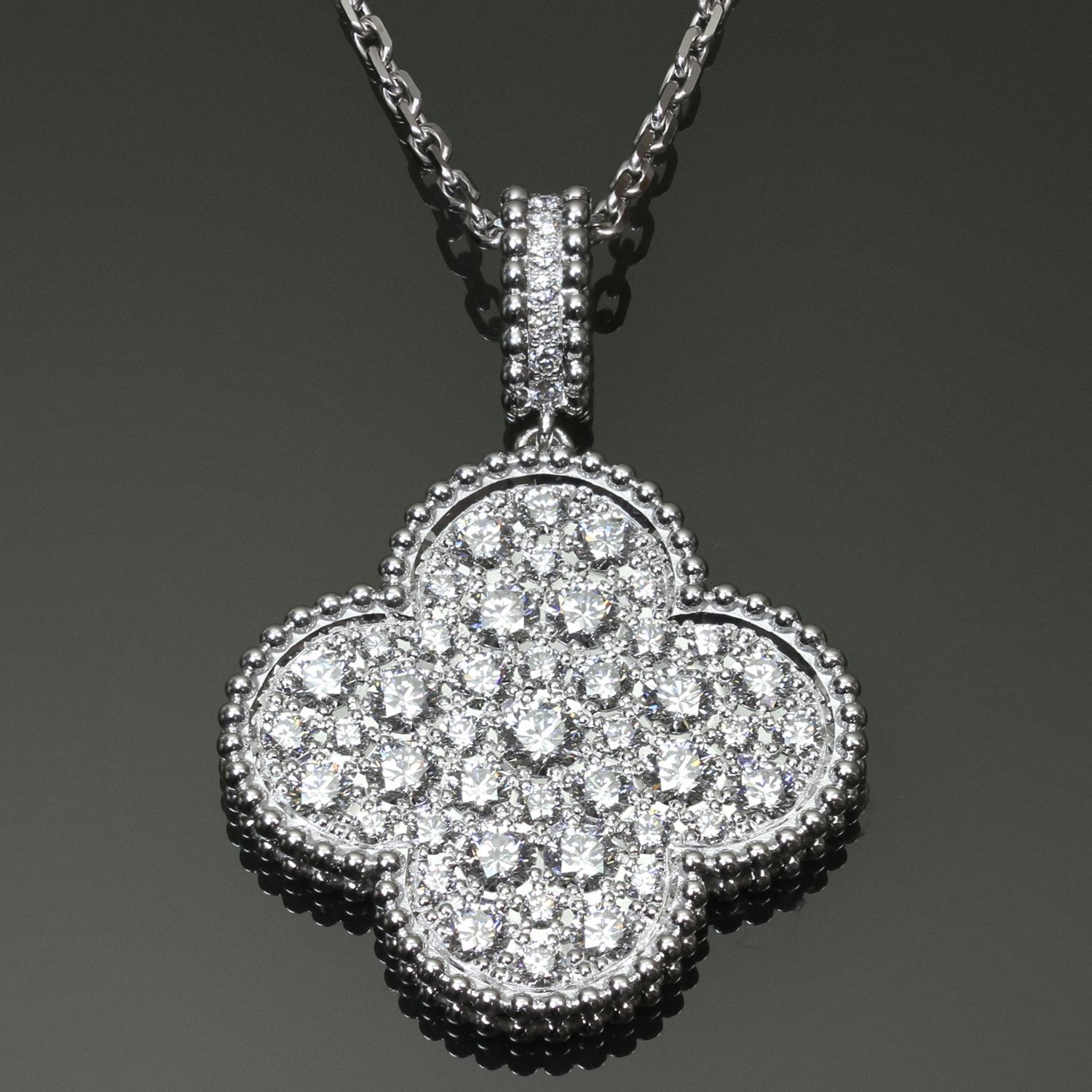 Van Cleef & Arpels Magic Alhambra Diamond Long Pendant Necklace Box Papers 1