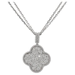 Used VAN CLEEF & ARPELS Magic Alhambra Diamond Long Pendant Necklace