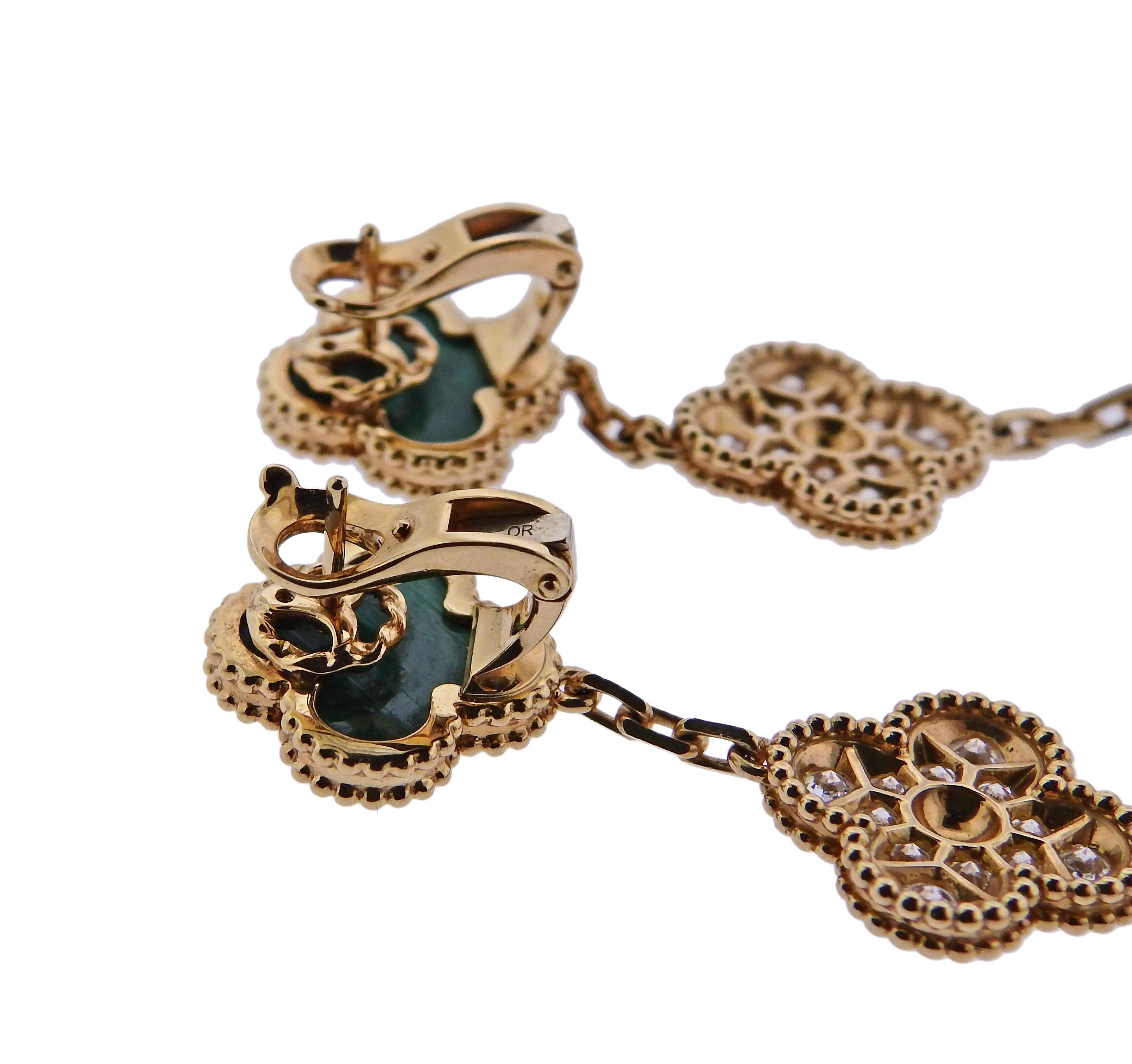 magic alhambra diamond earrings