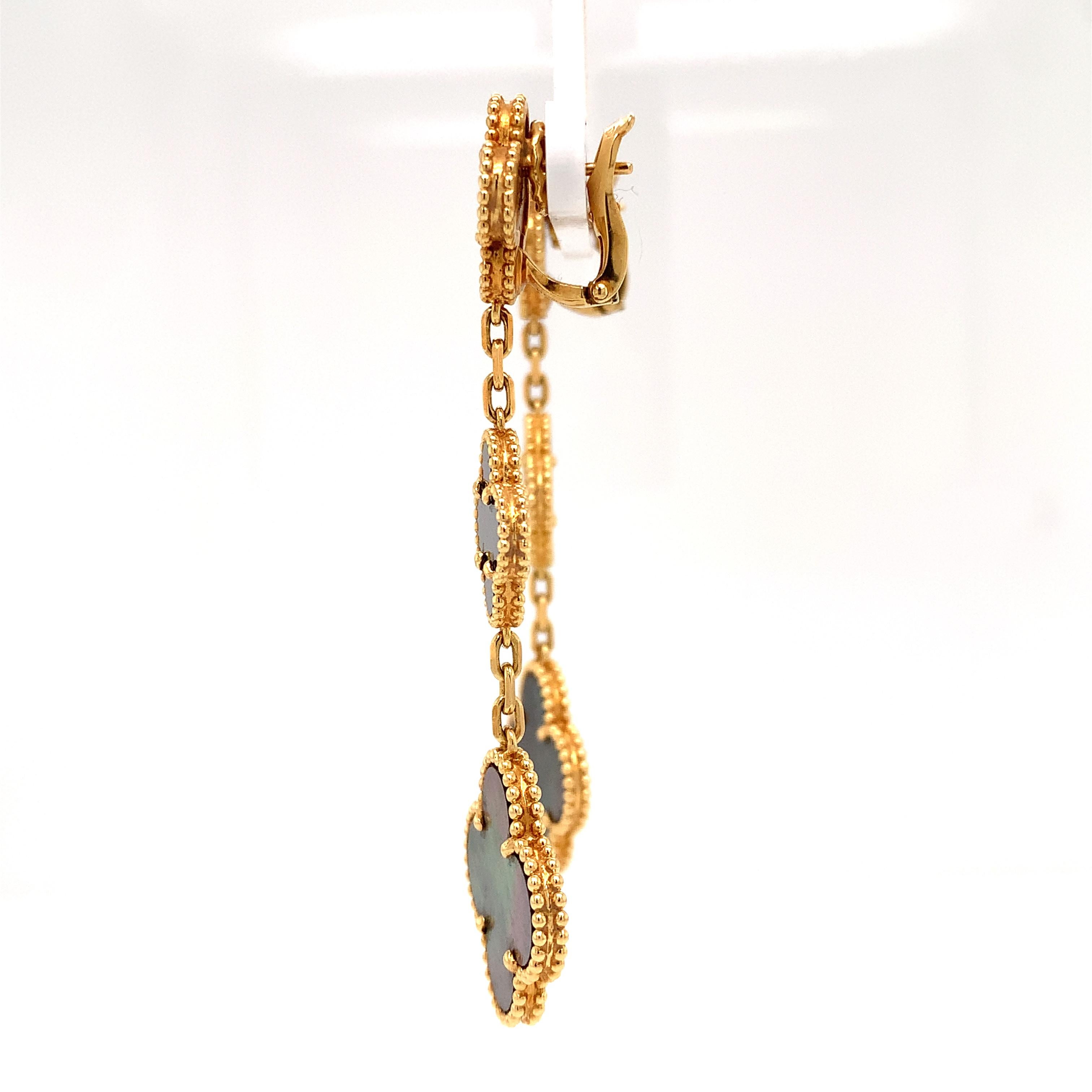 Women's or Men's Van Cleef & Arpels Magic Alhambra Earrings, 3 Motifs