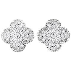 Van Cleef & Arpels Magic Alhambra Earrings White Gold, Diamond