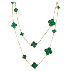Van Cleef & Arpels Collar Mágico Alhambra Oro Malaquita 16 Motivos VC07-071625