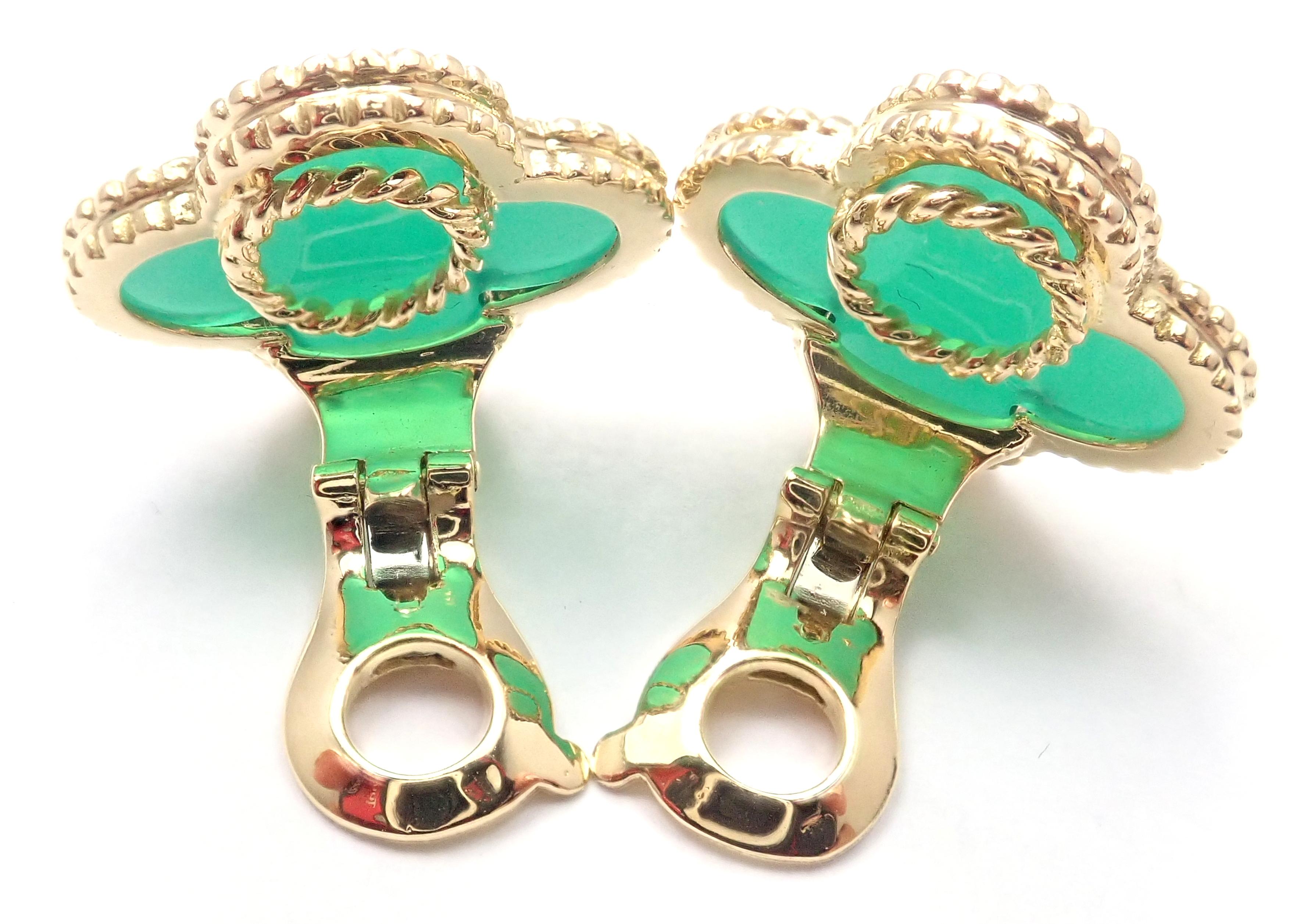 van cleef green earrings