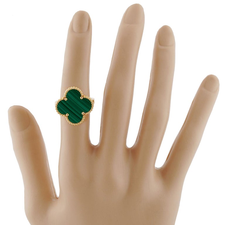 Van Cleef Alhambra Malachite Ring Van Cleef And Arpels Magic