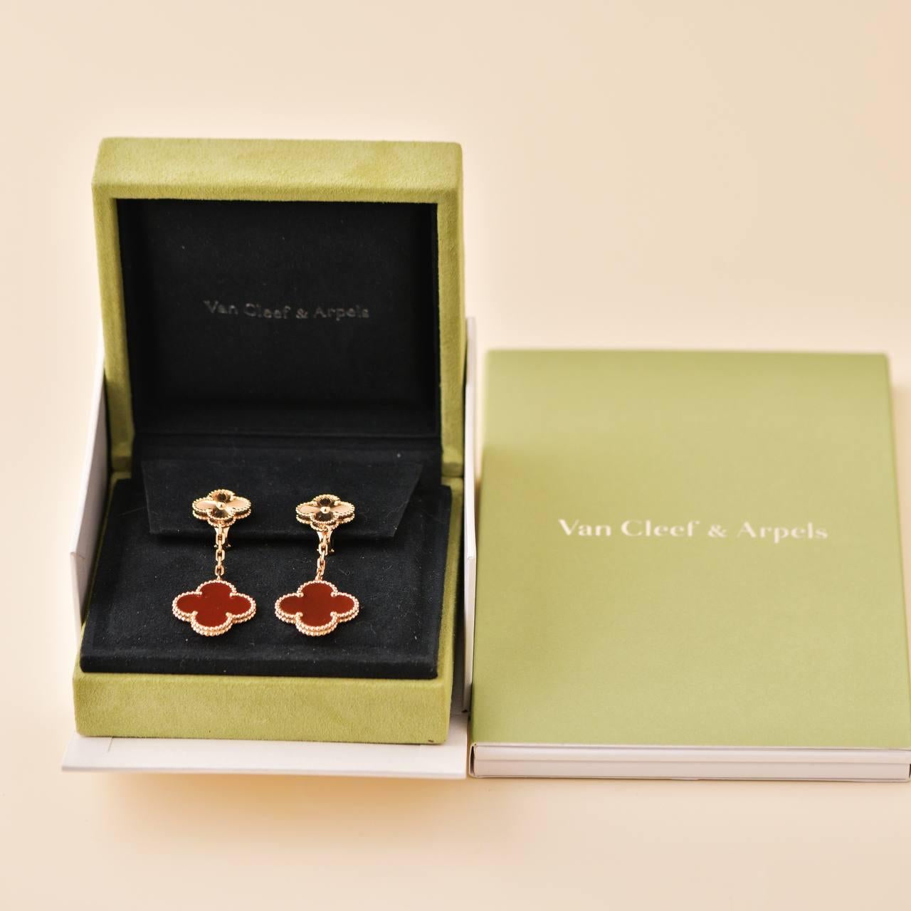 SKU	33301409
Comes With	Full Set (Box + Card)
Date	2021
Model	VCARP7RQ00
Serial Number	JB******
Metal	18k Rose Gold
Stones	Carnelian
Weight	Approximately 17.49 g
Length	Approximately 5.5 cm
Condition	Excellent
Other Info	Dimensions: Approximately