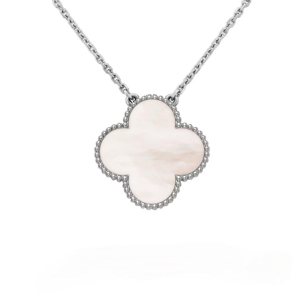Contemporary Van Cleef & Arpel’s Magic Alhambra large 1 Motif MOP pendant