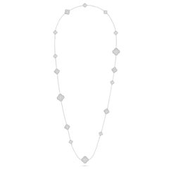 Van Cleef & Arpels Magic Alhambra Long 16 Round Diamond Pave Necklace