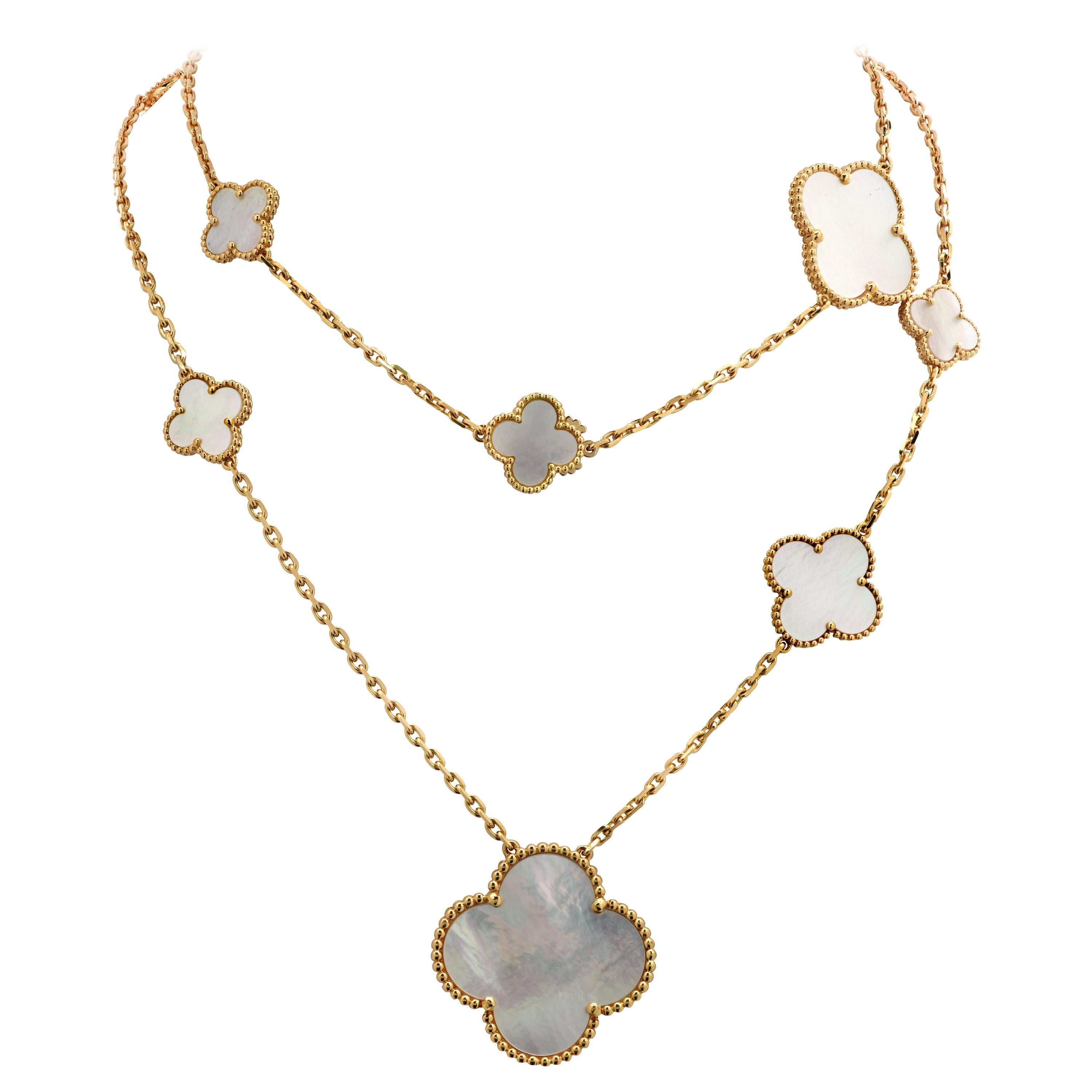 Van Cleef & Arpels Magic Alhambra Long Mother of Pearl Necklace