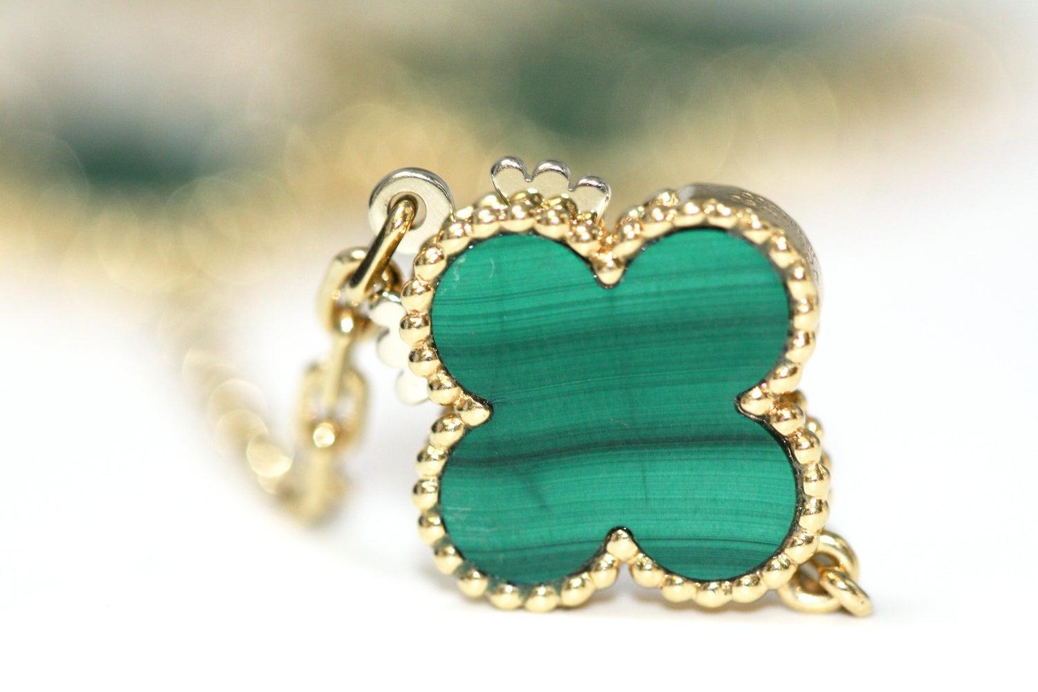 van cleef emerald green necklace