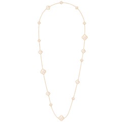 Van Cleef & Arpels Magic Alhambra Lange Halskette mit Perlmuttmotiven 18K Gold