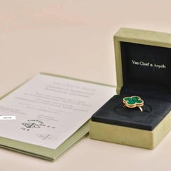 Van Cleef & Arpels Magic Alhambra Malachit 18K Gelbgold Ring Größe 52