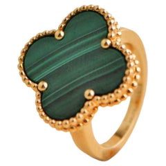 Anillo Van Cleef & Arpels Magic Alhambra Malaquita Oro Amarillo 18K Talla 52