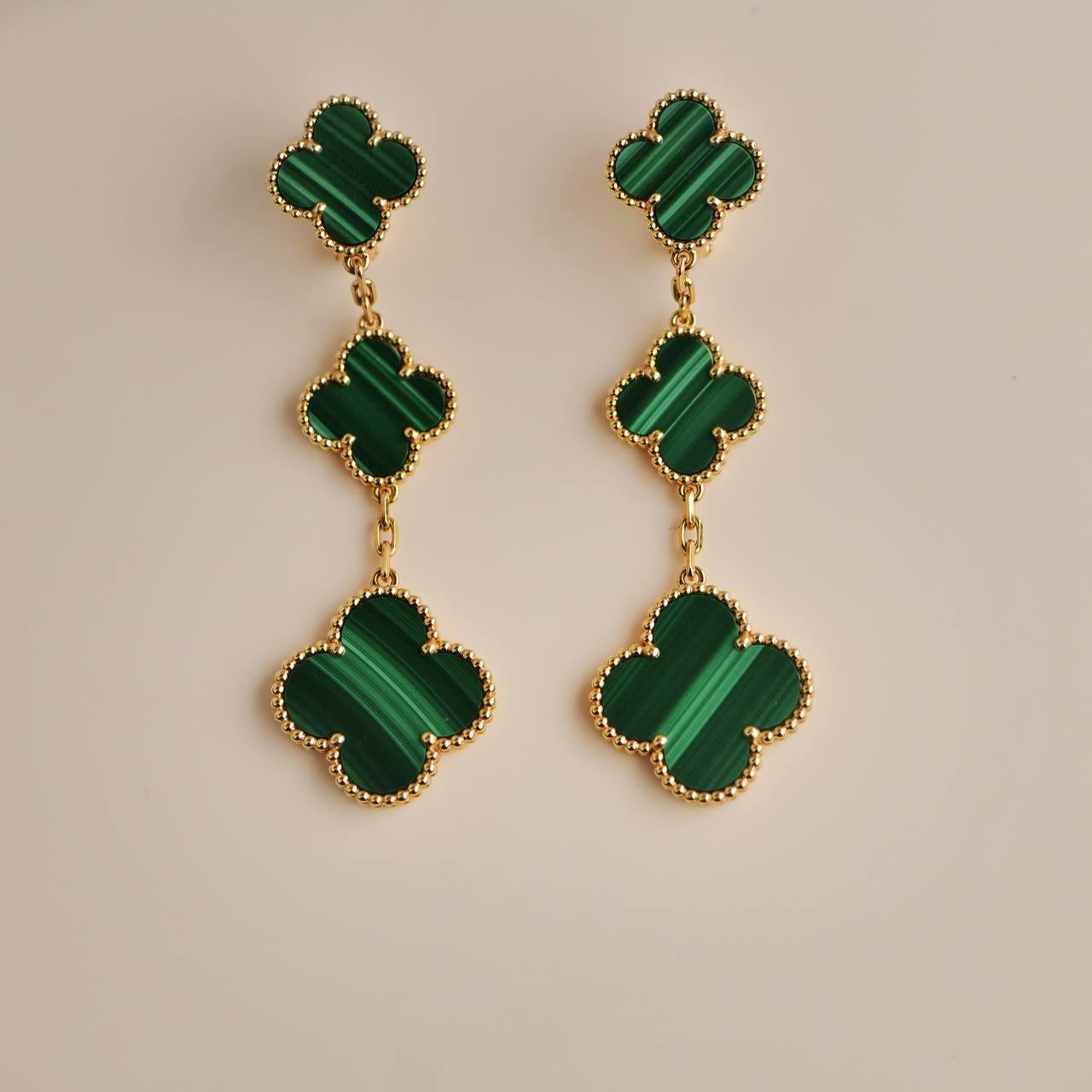 van cleef green earrings