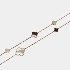 Van Cleef & Arpels Magic Alhambra Mother of Pearl 16 Motif Station Necklace