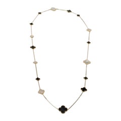 Van Cleef & Arpels Magic Alhambra Mother of Pearl 16 Motif Station Necklace