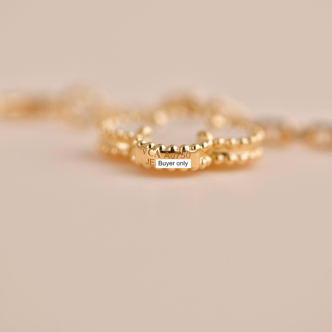 Van Cleef & Arpels Magic Alhambra Mother-of-Pearl 5 Motif Bracelet In Excellent Condition In Banbury, GB