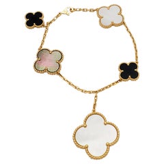 Van Cleef & Arpels Magic Alhambra Mother of Pearl and Onyx Bracelet