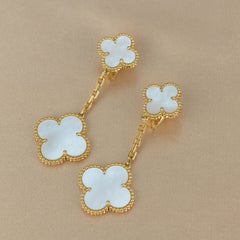 Van Cleef & Arpels Magic Alhambra Mother of Pearl Gold Earrings
