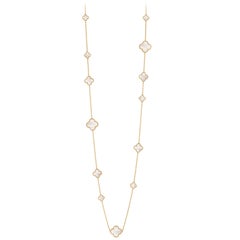 Van Cleef & Arpels Magic Alhambra Mother of Pearl Long Necklace 18K Yellow Gold