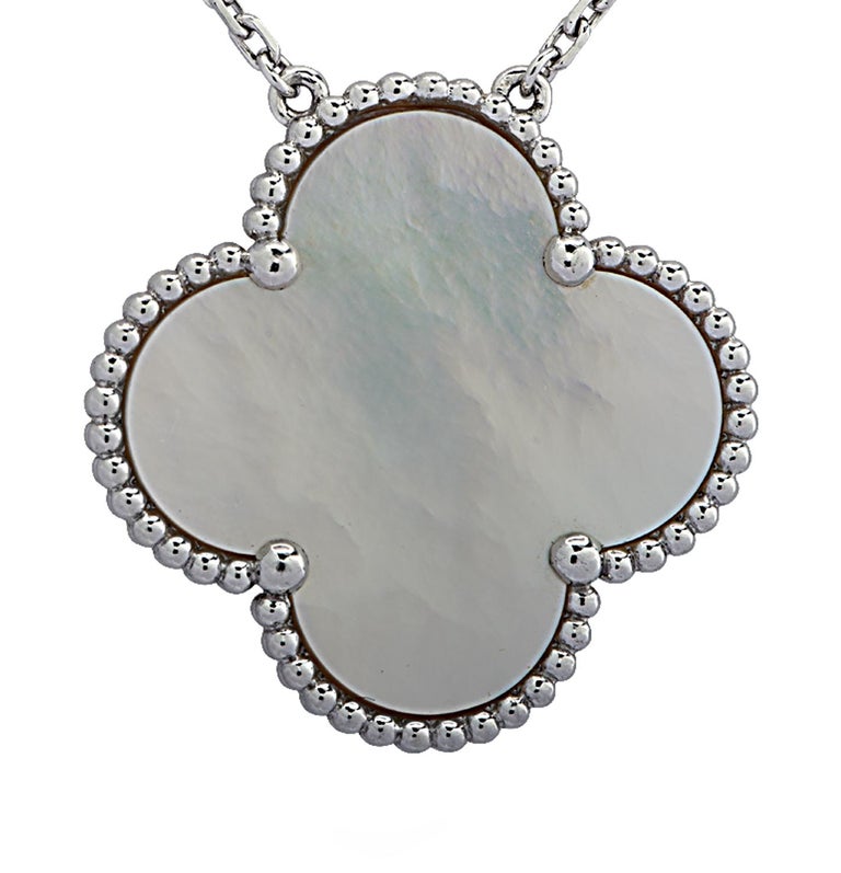 Lucky Silver Or Gold Four Leaf Clover Necklace By Hersey Silversmiths
