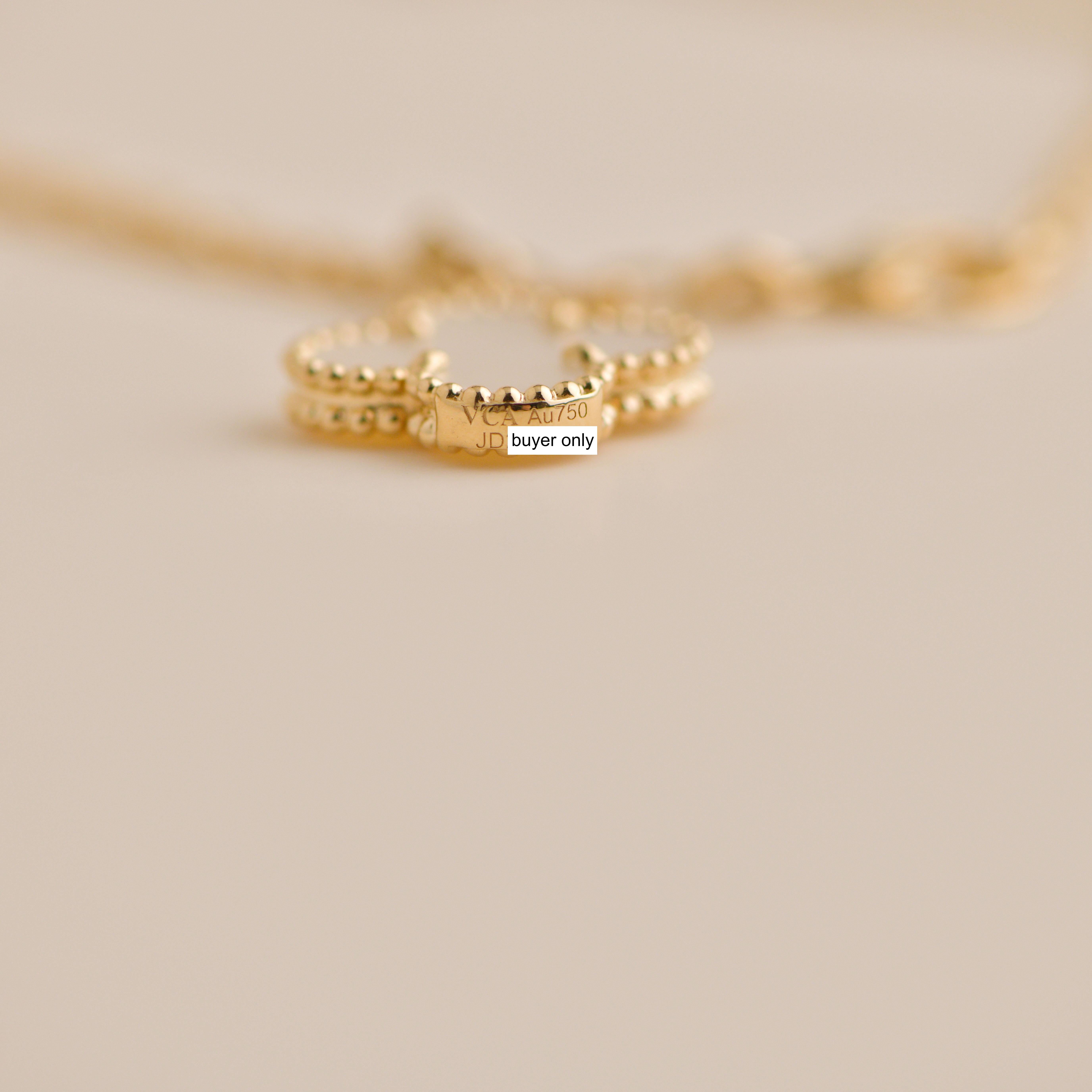 Van Cleef & Arpels Magic Alhambra Mother of Pearl Yellow Gold Necklace 5
