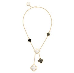 Van Cleef & Arpels Magic Alhambra Motifs Yellow Gold Mother of Pearl Necklace