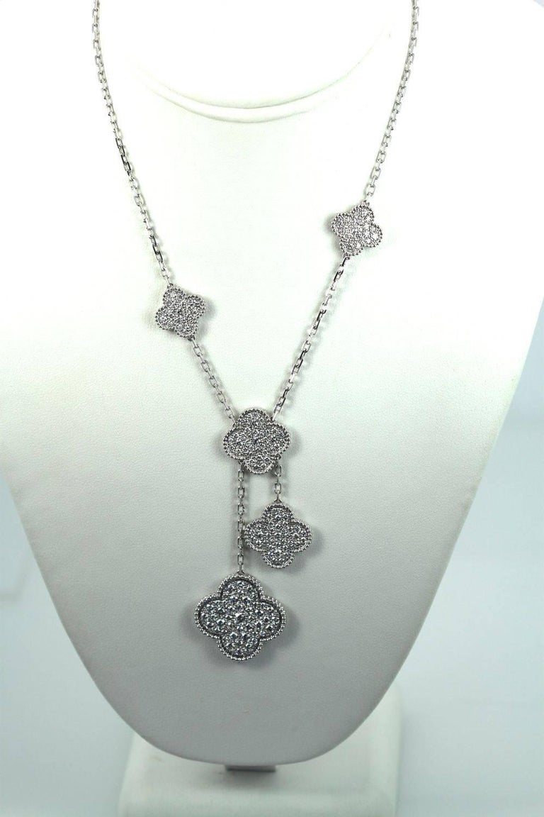 Van Cleef and Arpels Magic Alhambra Necklace Six Motifs at 1stDibs