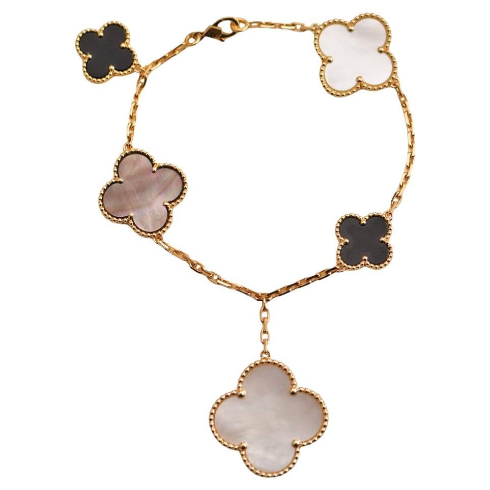 Van Cleef & Arpels Magic Alhambra Armband aus Onyx und Perlmutt