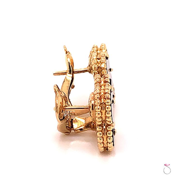 black and gold van cleef earrings