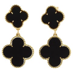 Orecchini Van Cleef & Arpels Magic Alhambra con onice in oro giallo 18 carati