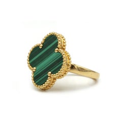 Van Cleef & Arpels Bague Magic Alhambra en or jaune avec malachite