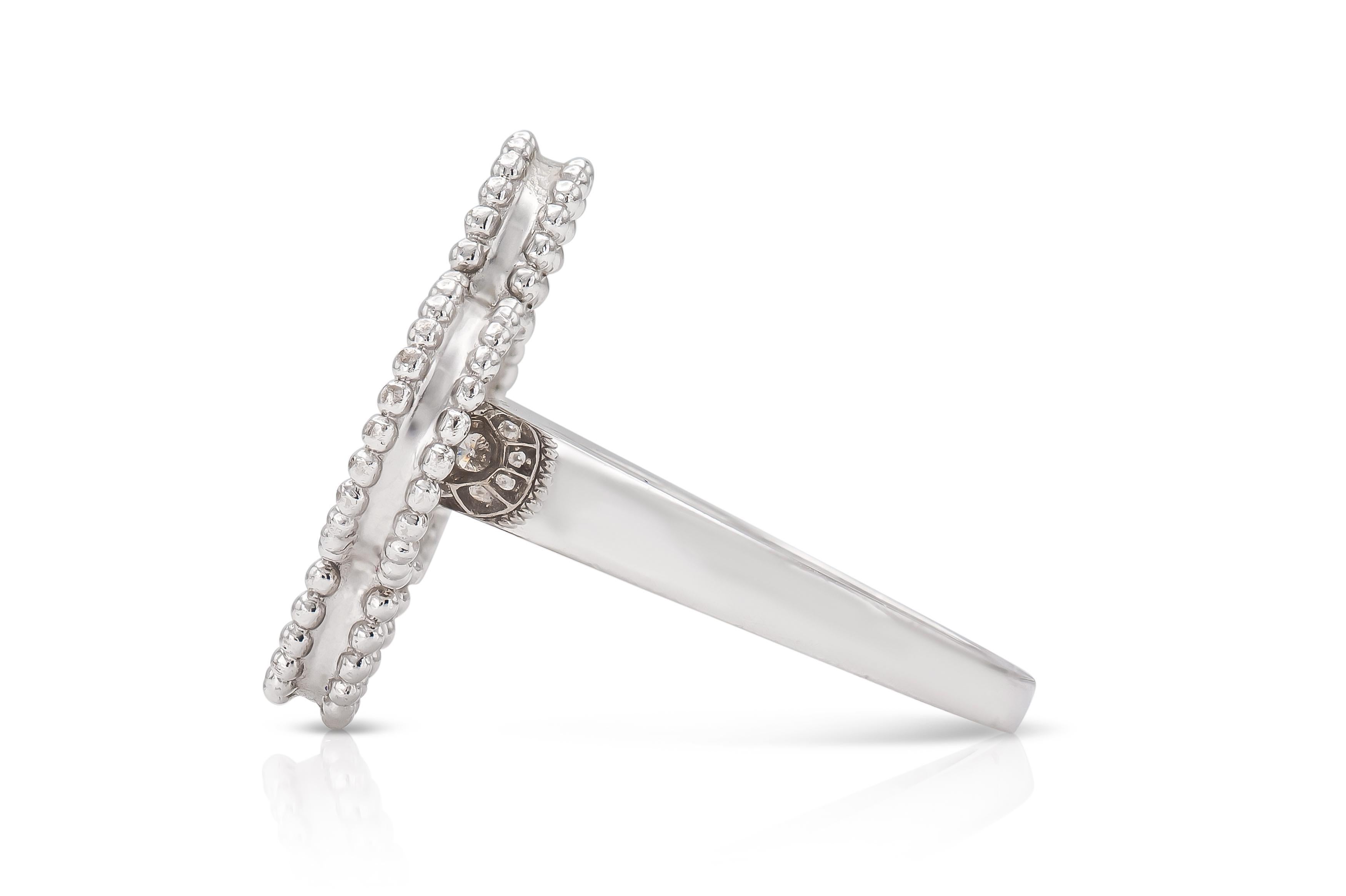 Van Cleef & Arpels Magic Alhambra-Ring mit Diamanten (Rundschliff) im Angebot
