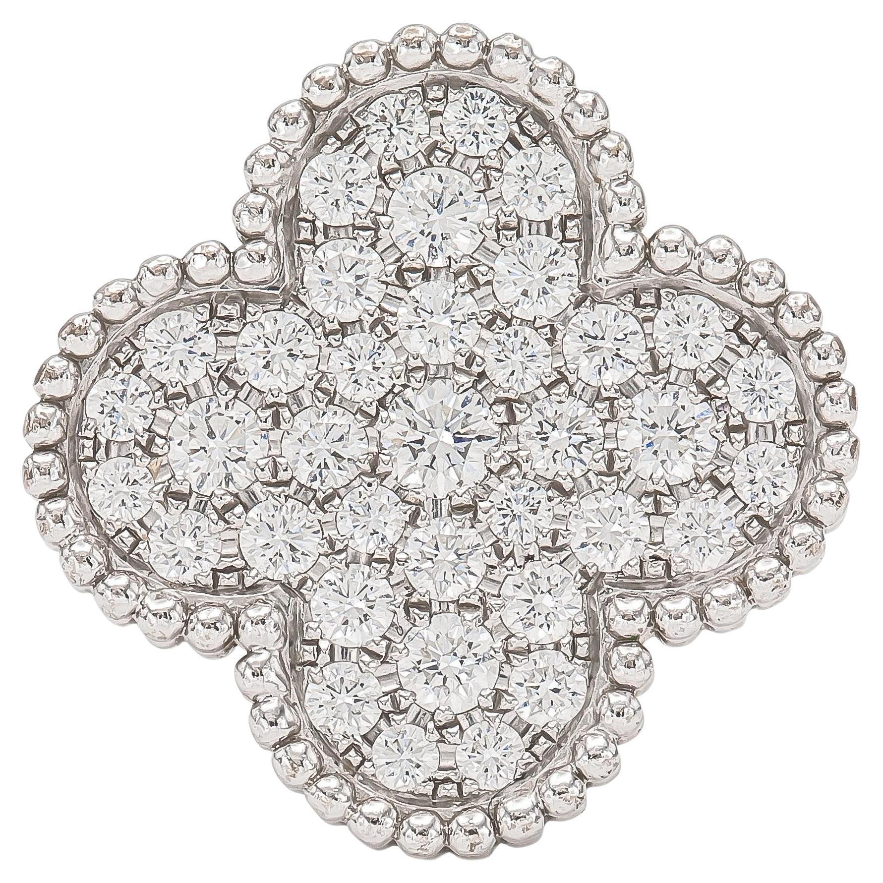 Van Cleef & Arpels Magic Alhambra Ring with Diamonds For Sale