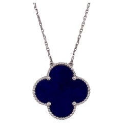 Van Cleef & Arpels Magic Alhambra Sevres Porcelain Vendome White Gold Necklace