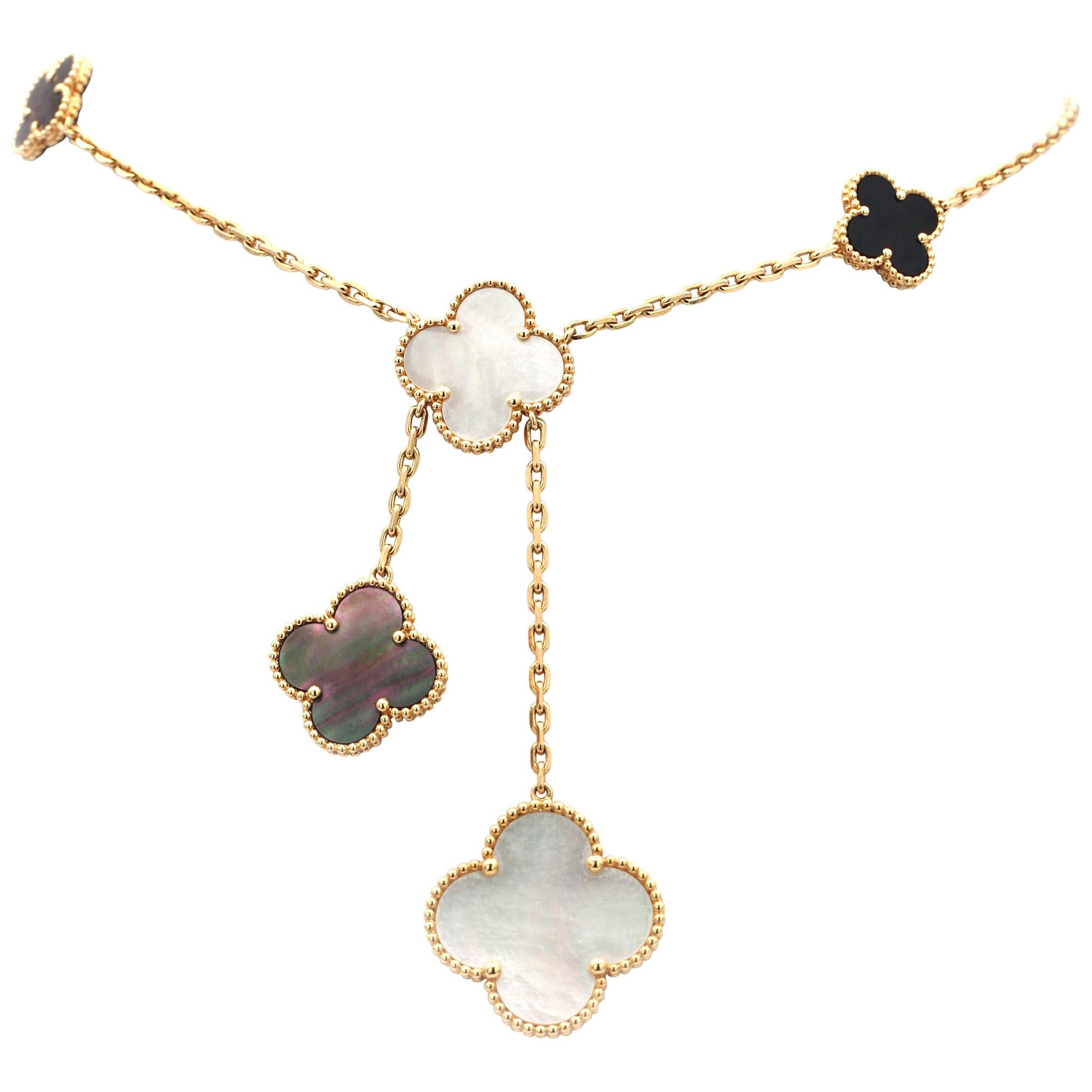 Van Cleef & Arpels Magic Alhambra Six Motifs Chalcedony, Mother-of-Pearl