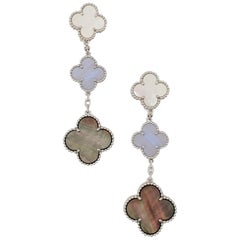 Van Cleef & Arpels Boucles d'oreilles à trois motifs "Magic Alhambra"