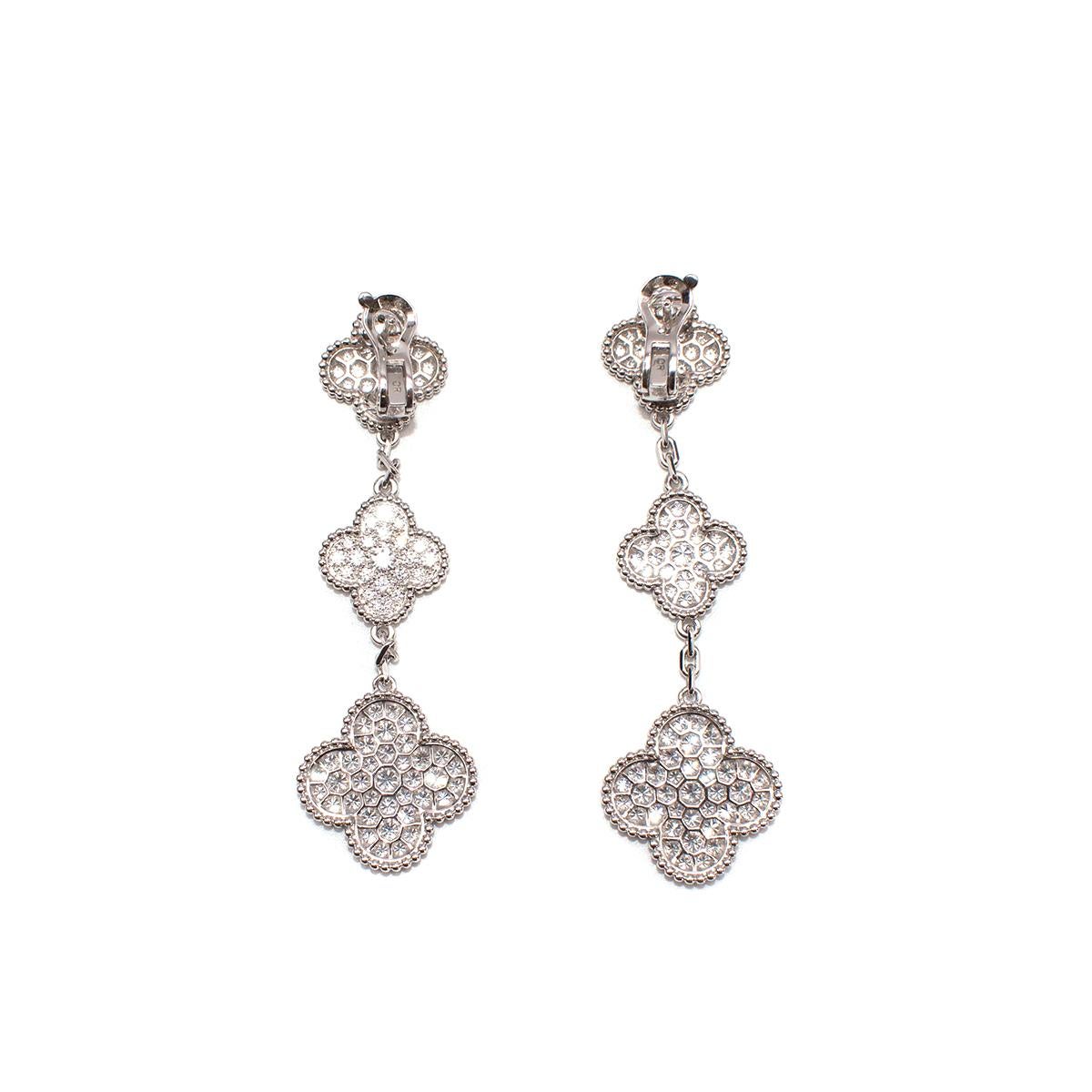 van cleef earrings white gold