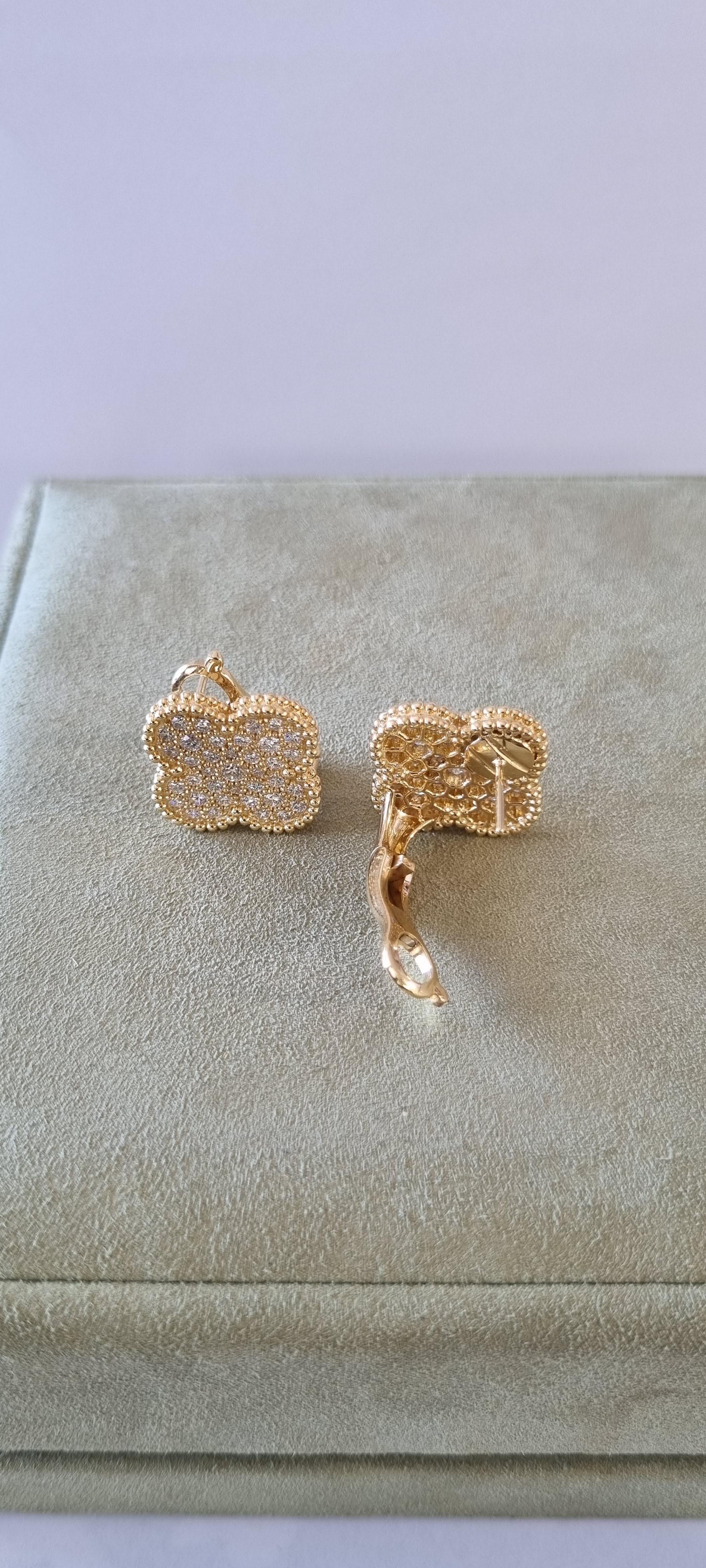 van cleef magic alhambra earrings