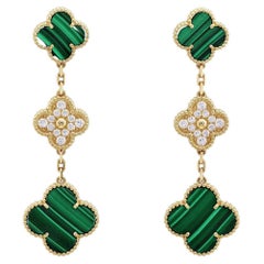 Van Cleef & Arpels Magic Alhambra Yellow Gold and Diamonds Earrings