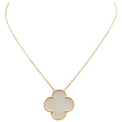 Van Cleef & Arpels 'Magic Alhambra' Yellow Gold and Mother of Pearl Necklace