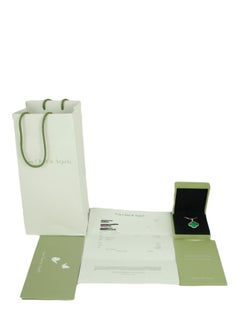 Van Cleef & Arpels Malachite/ 18k Magic Alhambra Pendant Necklace Receipt & Cert