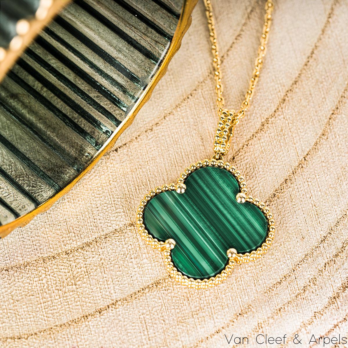 Van Cleef & Arpels Malachite Magic Alhambra Necklace VCARO3MG00 5