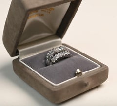 Van Cleef Arpels Marquise Cut Ring. 1.20ct & 4.10TCW Colorless Diamond Platinum