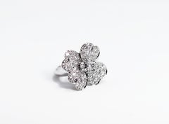 Van Cleef & Arpels Medium Model Cosmos White Gold Diamond Ring