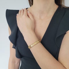 Van Cleef & Arpels Medium 'Perlee' Diamond Clover Bracelet In 18k Rose Gold.