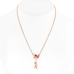 Van Cleef & Arpels Mercredi a Paris 18k Rose Gold Diamond Coral Necklace